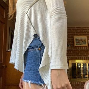 Vintage Havana Tops - VINTAGE HAVANA RIBBED LONG SLEEVE (OATMEAL) Vintage Havana Tops - VINTAGE HAVANA RIBBED LONG SLEEVE (OATMEAL)